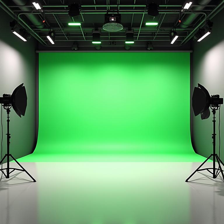 Interior of a professional video production studio
